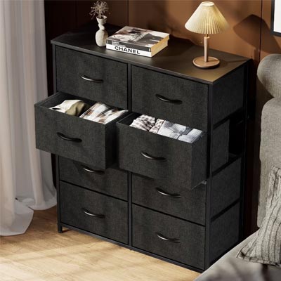 Concetta Dresser 8 Fabric Storage Drawer Dresser