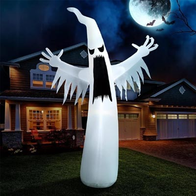 Joiedomi 12 FT Halloween Inflatables Outdoor Decorations, Scary Ghost Halloween Decor, Inflatable Ghost Blow Ups for Yard with LEDs for Outside Yard Decorations