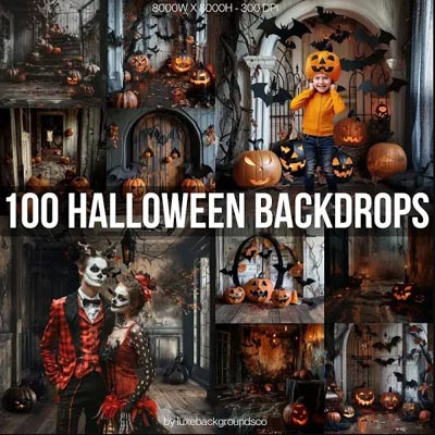 Halloween Digital Backdrop