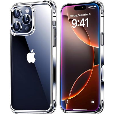 Mkeke for iPhone 16 Pro Max Case Clear [Not-Yellowing] [Military-Grade Drop Protection] Shockproof Protective Clear iPhone 16 Pro Max Case Phone Bumper case for Apple 6.9 inch 2024
