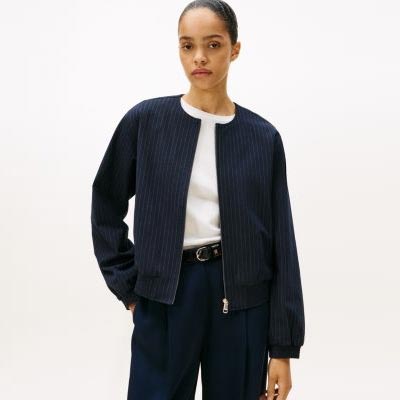 Tommy Hilfiger Women's Bomber Jacket - Navy - M
