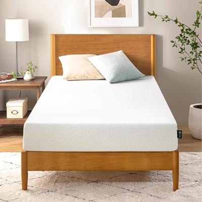 ZINUS 6 Inch Twin Green Tea Memory Foam Mattress [New Version], Fiberglass free, Medium Firm Feel, Zoned Pressure Relief, Certified Safe Foams & Fabric, Mattress in A Box