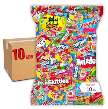 Bulk Candy Variety Pack - 10 lb Candy - Candy Bulk Individually Wrapped Candy- Halloween Candies - Trick Or Treat Candies - Piñata Filler Stuffers - Pinata Candy Stuffers - Candy Party Favors