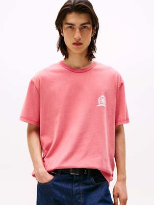 Tommy Hilfiger Men's Tommy Jeans Heritage Crest T-Shirt - Red - S