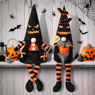 Ayieyill 2PCS Halloween Gnome Plush Decorations 