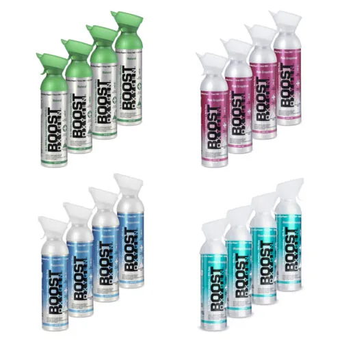 Boost Oxygen Natural Portable 10 Liter Oxygen Variety Canister (16 Pack)