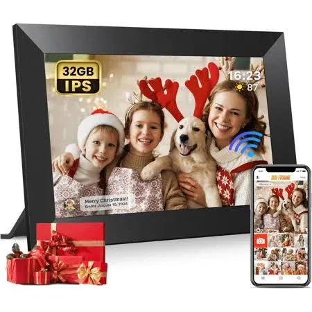 Lvelia Wifi Digital Photo Picture Frame with 32gb Storage,10.1 inch IPS HD Touch Screen Smart Digital Picture Frame