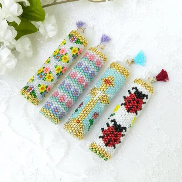 Peyote Stitch Seed Bead Needle Cases