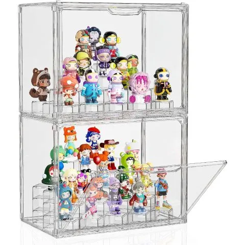 JOYZAN Acrylic Display Case 2 Pack Display Boxes