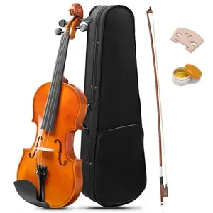 Ktaxon Violin for Beginners Students, Acoustic Violins 4/4, Full Size Fiddle Kit with Case, Bow, Rosin, Adult Teens Learners Ag.