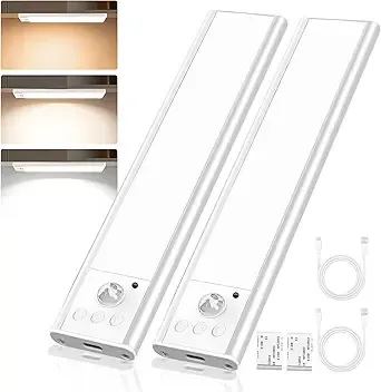 2-Pack Rechargeable 2200mAh Under Cabinet Lights