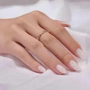 BTArtbox White Press On Nails Short