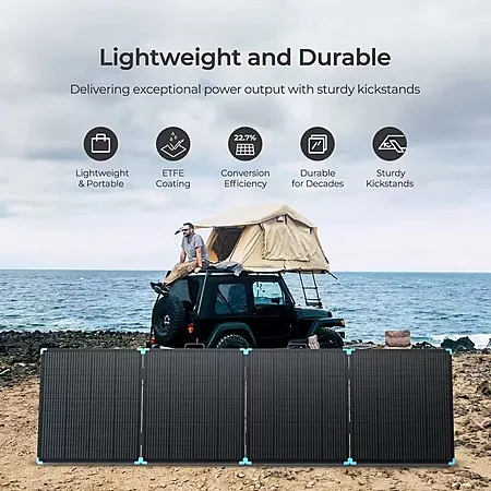 Renogy 400W 12V Foldable Lightweight Portable Solar Panel Suitcase w/ Kickstands