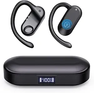 CXK AI Language Translation Earbuds Real Time, Bluetooth 5.4 Audifonos Traductores Inglés Español for 134 Languages & Accents, Translator Device for Travel Business Meeting Learning, Black