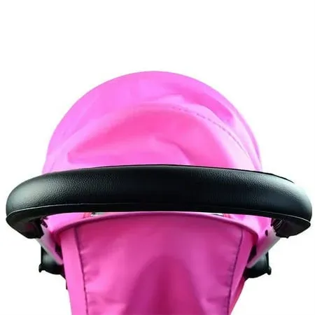 Snnroo Baby Stroller Armrest Protective Cover,Leather Pram Stroller Handle Sleeve Cover with Zipped Baby Stroller Armrest Handle Sleeve Cover