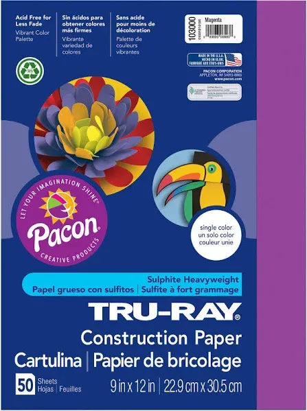 Tru-Ray Construction Paper 9x12 Magenta