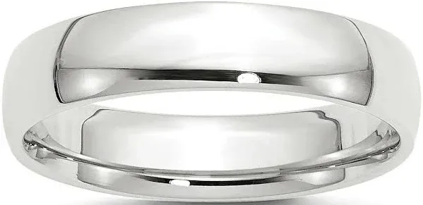 10K White Gold Lightweight Comfort Fit Wedding Band