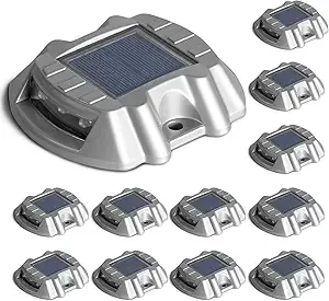 $45: 12-Pack PASAMIC Driveway Solar Powered LED Lights