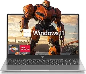 KAIGERR Laptop AMD Ryzen 7 5700U 15.6-in 16GB DDR4 512GB NVMe SSD AMD Laptops Notebook-Computer WiFi 6 Numeric Keypad HDMI Type-C 3.5mm Audio Webcam USB 3.2 Student Laptop