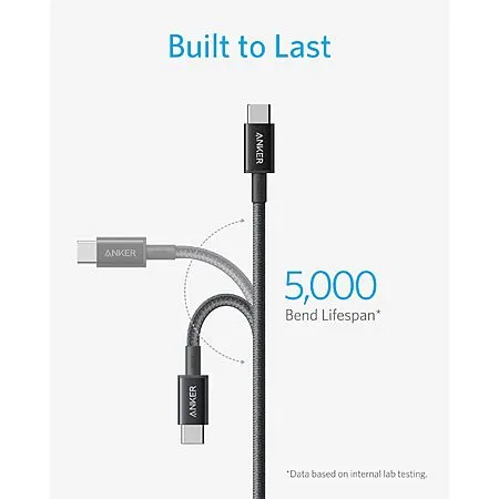 10' Anker Nylon USB-C to USB-C Cable (Black) $7.99 + Free Shipping