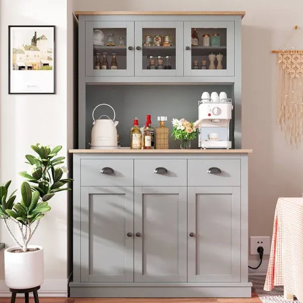Red Barrel Studio Kitchen Hutch Storage Cabinet