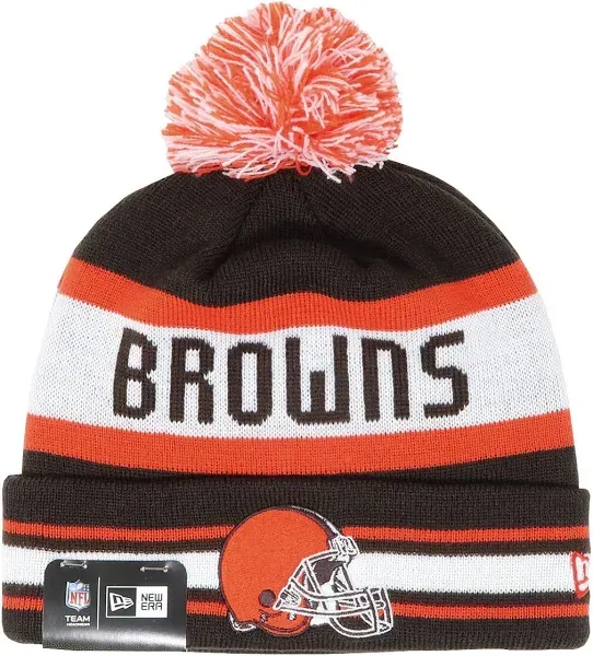 New Era Men's Cleveland Browns 2024 Sideline Cuffed Knit Hat with Pom