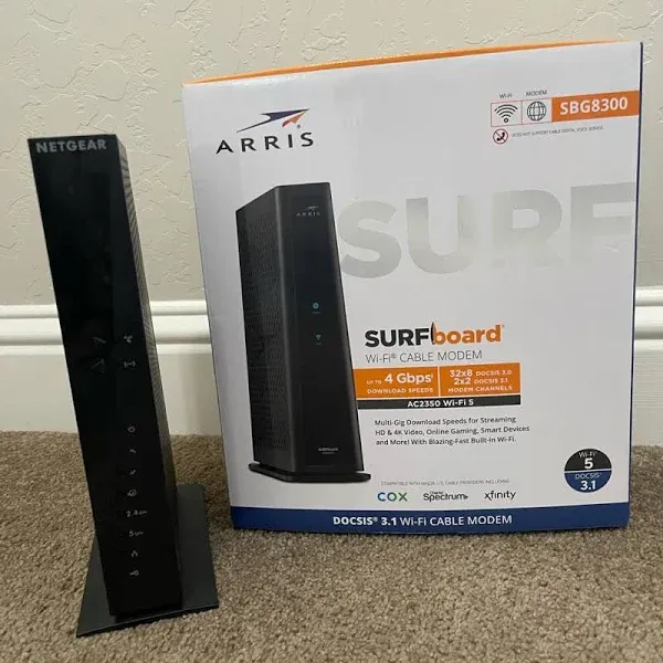Arris Surfboard Sbg8300 Cable Modem and Wi-Fi Router