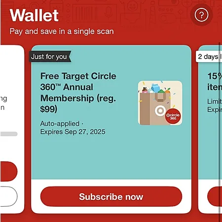 YMMV Free Target Circle 360™ Annual Membership (reg. $99)